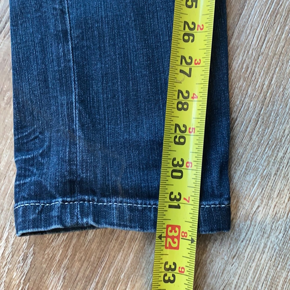 Express Mid Rise Darker Wash Skinny Jeans - Picture 10 of 11